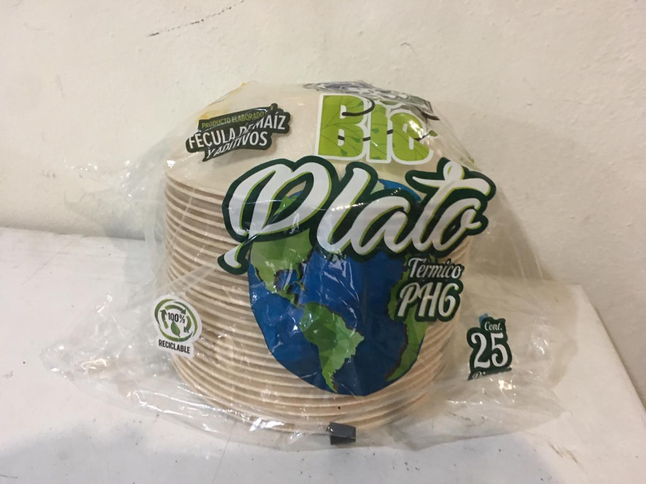 PLATO TERMICO BIODEGRADABLE PH6 REYMA 