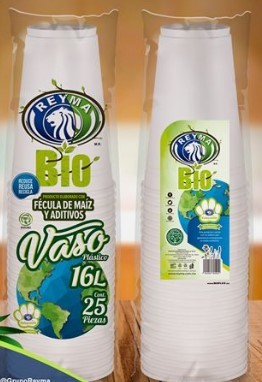VASO POLIPRO BIODEGRADABLE NO. 16 Largo  REYMA 